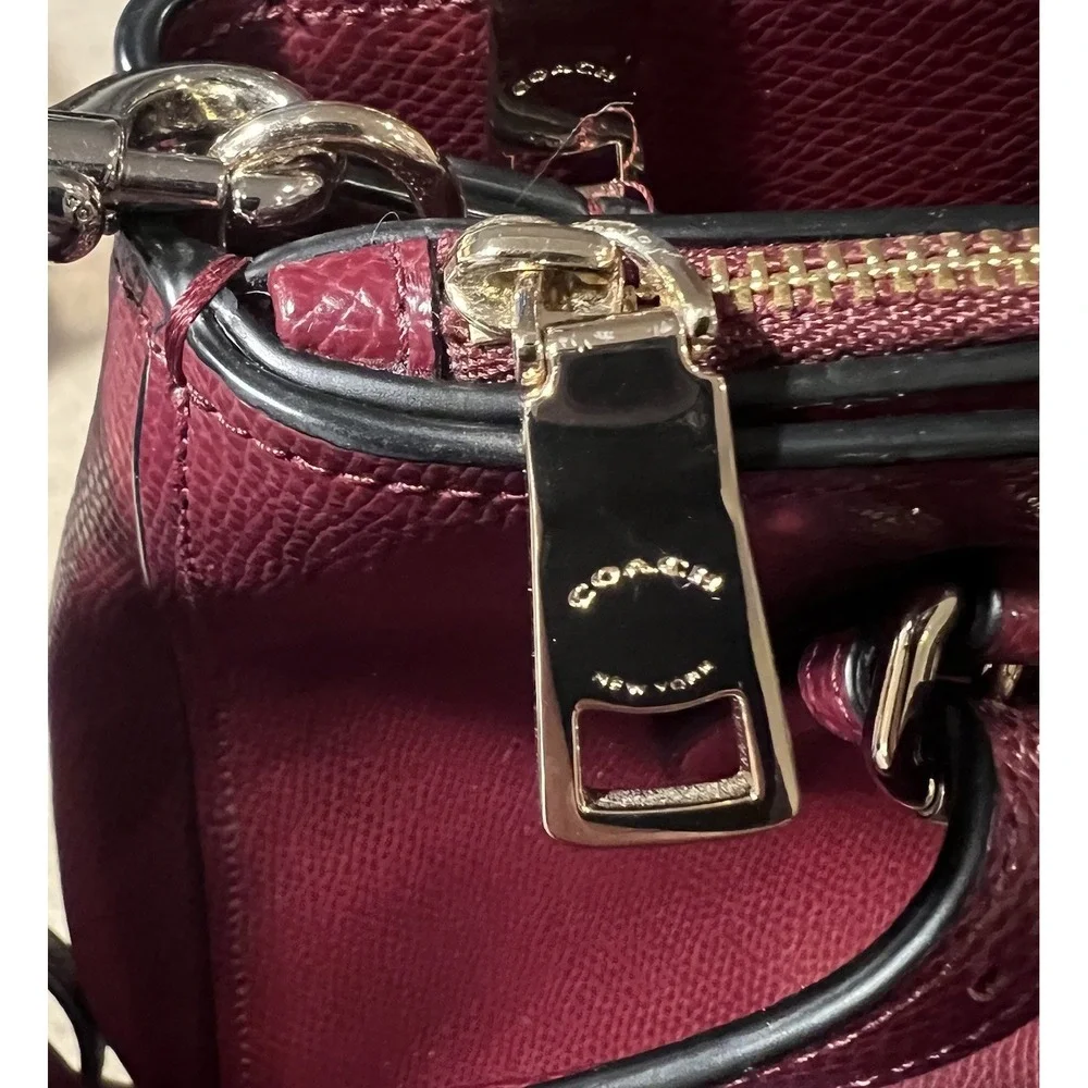 Coach Turlock Burgundy Crosby Carryall Two Arm Handles & Adj Crossbody Strap‎